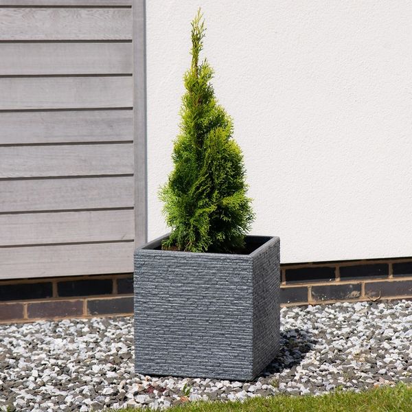 Ash Slate Planter Square 38cm x 38cm