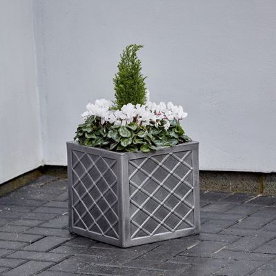 Pewter Small Lazio Planter 32cm x 32cm  