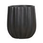 Hortus Outdoor - Wide Ribbed Planter Set x 3 - Black