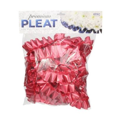 red pleated poly
