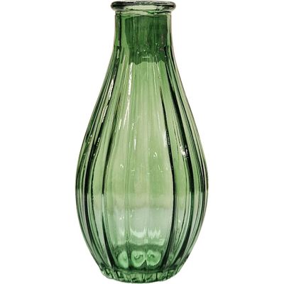 Green Vintage Fluted Bud Vase (14cm)