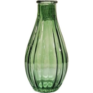 Green Vintage Fluted Bud Vase (14cm)