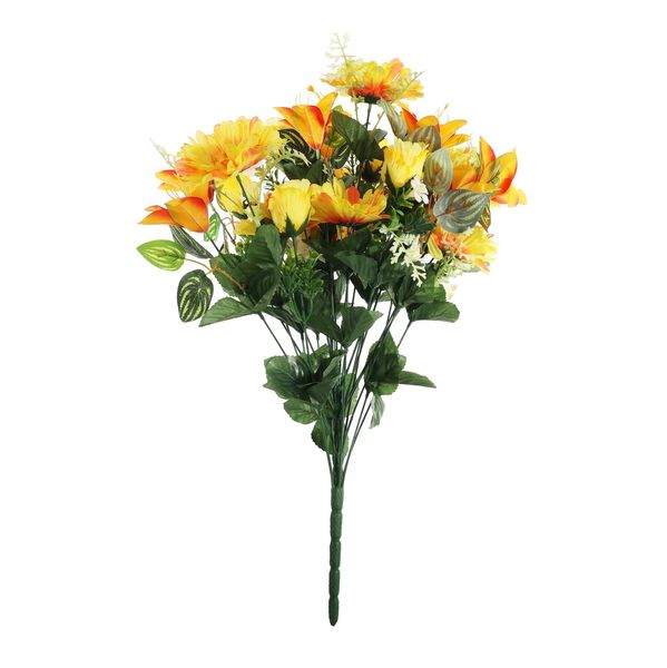 Pembroke Gerbera, Rose and Lilies Mixed Bush x 24 - Yellow