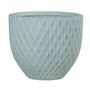 Hortus Outdoor -  Diamond Patterned Embossed Planter Set x 4 - Lt Grey