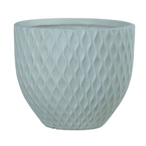 Hortus Outdoor -  Diamond Patterned Embossed Planter Set x 4 - Lt Grey