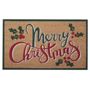Doormat - Merry Christmas with Holly Sprigs - 45x75cm