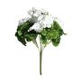 Geranium Bush -Dia40 x H15cm- 9 Stems - White