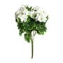 Geranium Bush - Dia40 x H15cm - 9 Stems - Cream
