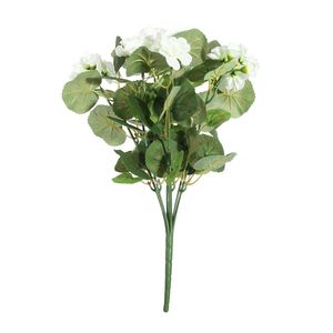 Essentials Geranium Bush - Dia40 x H16cm - 7 Stems - Cream