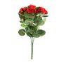Essentials Geranium Bush -Dia40 x H16cm - 7 Stems - Red