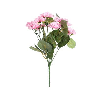 Essentials Geranium Bush - Dia30 x H13cm - 7 Stems - Pink