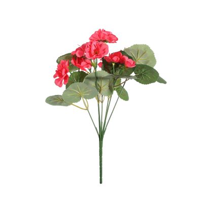 Essentials Geranium Bush - Dia30 x H13cm -7 Stems - Dk Pink