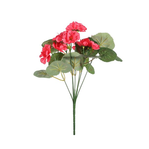 Essentials Geranium Bush - Dia30 x H13cm -7 Stems - Dk Pink
