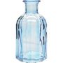 Blue Flora Bottle Glass Vase (10.5cm)