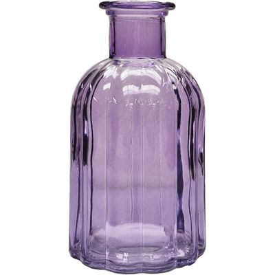 Lilac Flora Bottle Glass Vase (10.5cm)