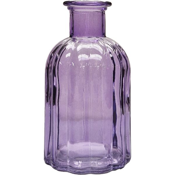 Lilac Flora Bottle Glass Vase (10.5cm)