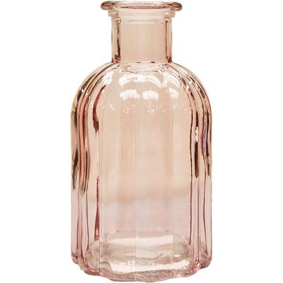 Pink Flora Bottle Glass Vase (10.5cm)