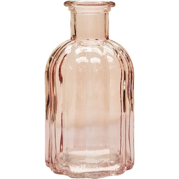 Pink Flora Bottle Glass Vase (10.5cm)