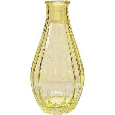 Yellow Vintage Fluted Bud Vase (14cm)