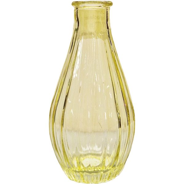 Yellow Vintage Fluted Bud Vase (14cm)