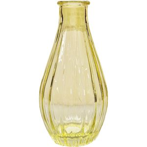 Yellow Vintage Fluted Bud Vase (14cm)