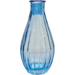 Blue Vintage Fluted Bud Vase (14cm) Blue Vintage Fluted Bud Vase (14cm)