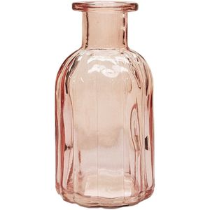 Pink Flora Bottle Glass Vase (13.7cm)