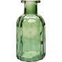 Green Flora Bottle Glass Vase (13.7cm)