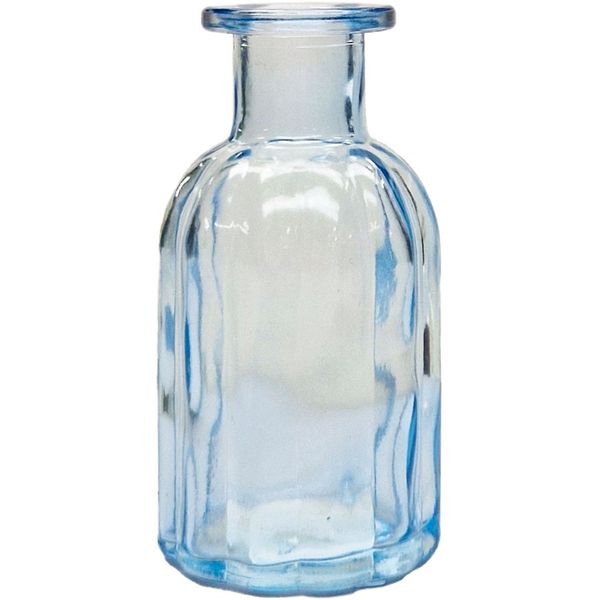 Blue Flora Bottle Glass Vase (13.7cm)