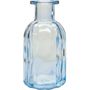 Blue Flora Bottle Glass Vase (13.7cm)