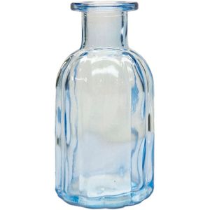 Blue Flora Bottle Glass Vase (13.7cm)