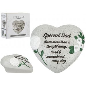 Dad memorial heart diamantes