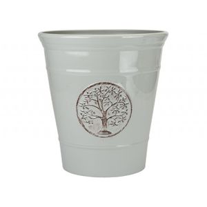 grey plastic planter 30cm