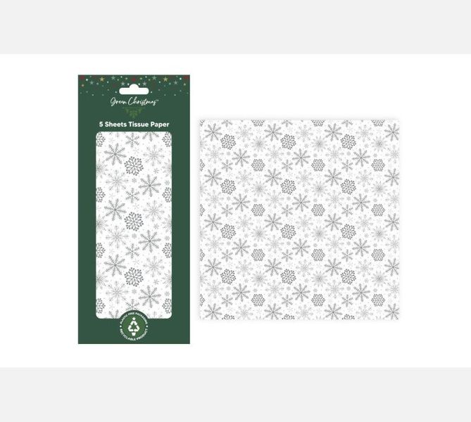 Tissue Paper Silver Snowflake 5 Sheets