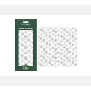 Tissue Paper Silver Snowflake 5 Sheets