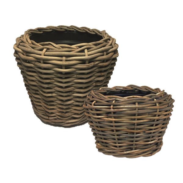 Drypot  Baskets -Set of 2 - Grey - Dia83cm x H61cm & Dia 57cm x H43cm