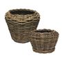 Drypot  Baskets -Set of 2 - Grey - Dia83cm x H61cm & Dia 57cm x H43cm