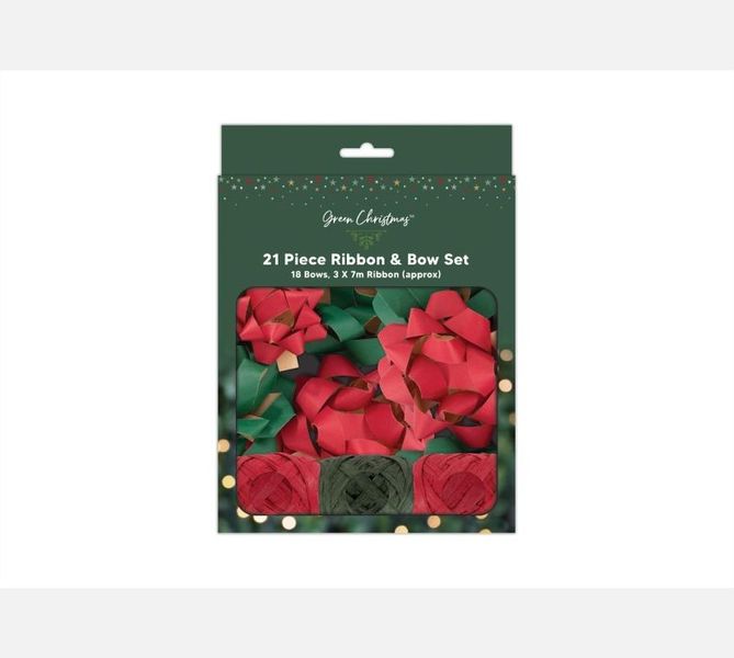  Ribbon Bow Set Red Green Kraft.png
