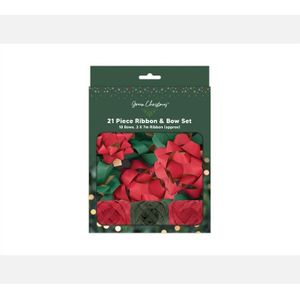  Ribbon Bow Set Red Green Kraft.png