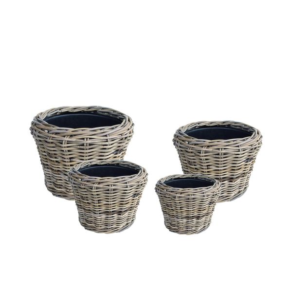 Drypot Split Rattan Baskets - Set of 4