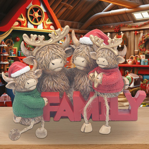 Highland Cow Family Ornament