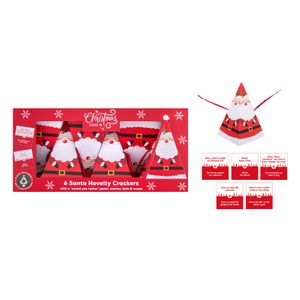 6 Santa Novelty Crackers	