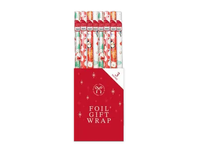  Cute Christmas Foil Wrapping Paper 3m.png