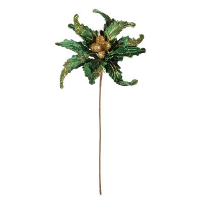 Single Poinsettia - Green - 70cm