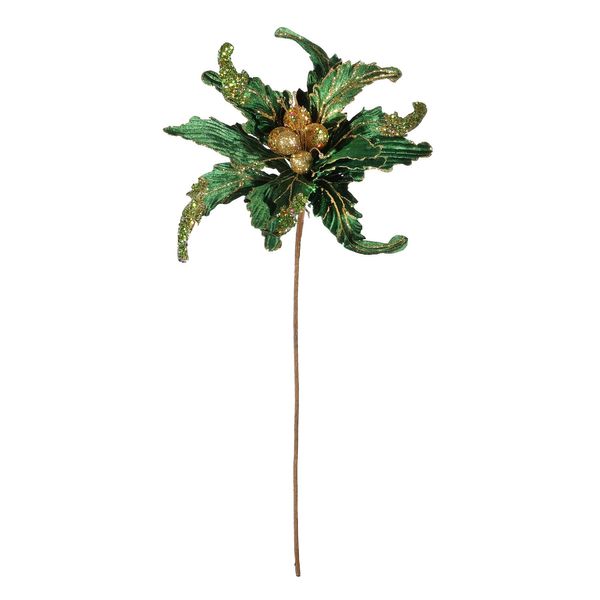 Single Poinsettia - Green - 70cm