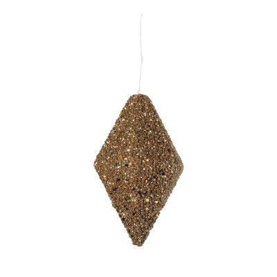 Glitter Diamond Hanging Decoration - Gold - 15cm