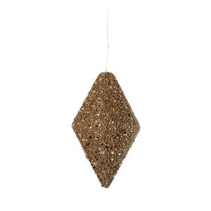 Glitter Diamond Hanging Decoration - Gold - 15cm