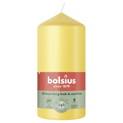 Bolsius Essentials Pillar Candle - 120 x 58mm - Sunny Yellow