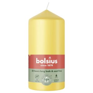 Bolsius Essentials Pillar Candle - 120 x 58mm - Sunny Yellow