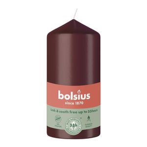Bolsius Essentials Pillar Candle - 120 x 58mm - Velvet Red